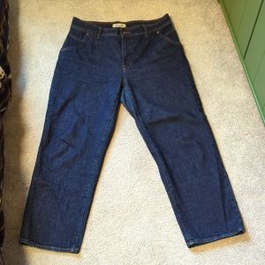 Madewell Women's Straight Leg Jeans in Dark Blue Denim
